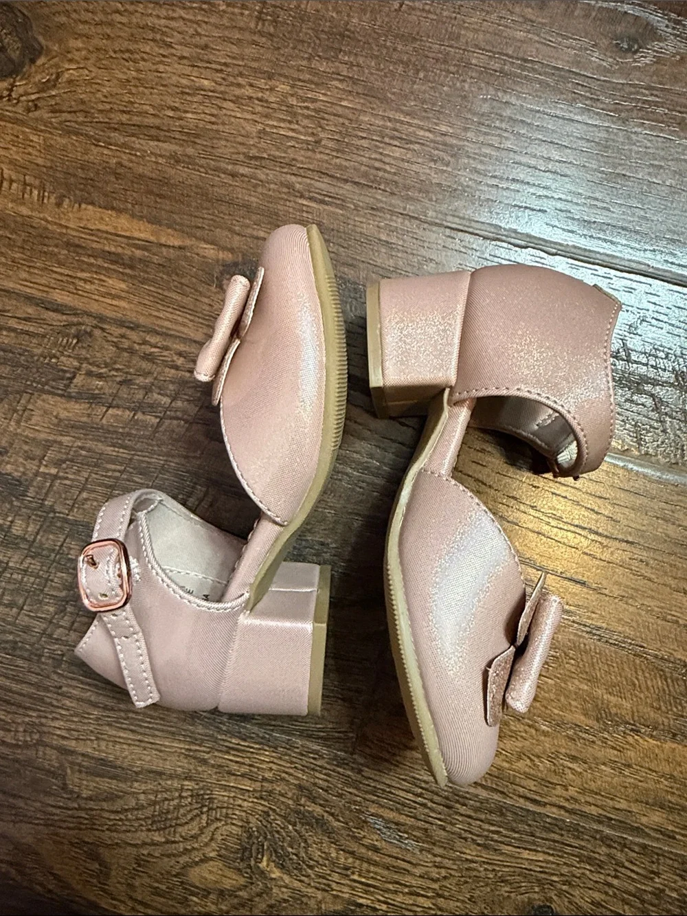 NWOT Rachel Shoes Pink Glitter Bow Mary Jane Toddler Shoes 👸🏻